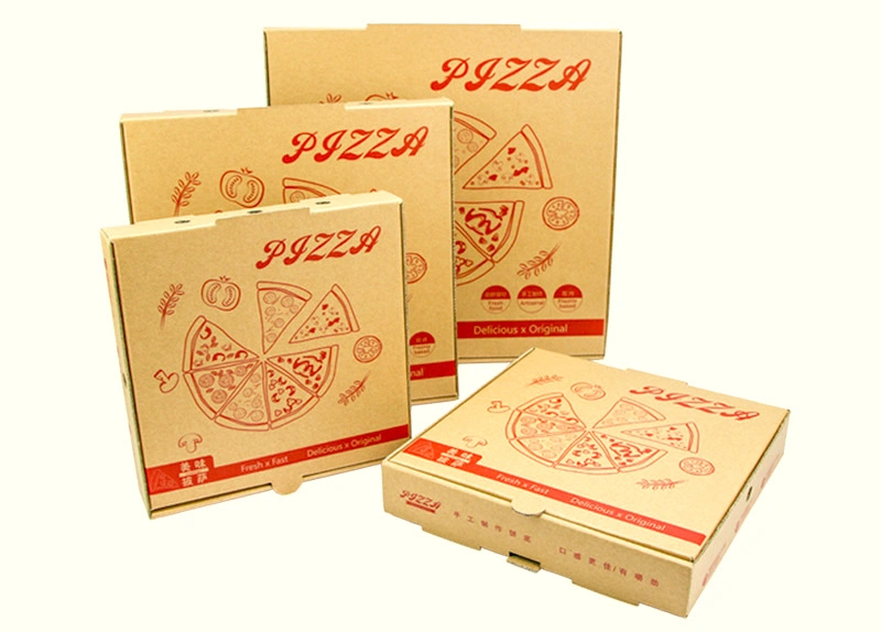 FSC Certificate Eco-Friendly Corrugated 12 Inch Paper Pizza Box Fast Food Packaging